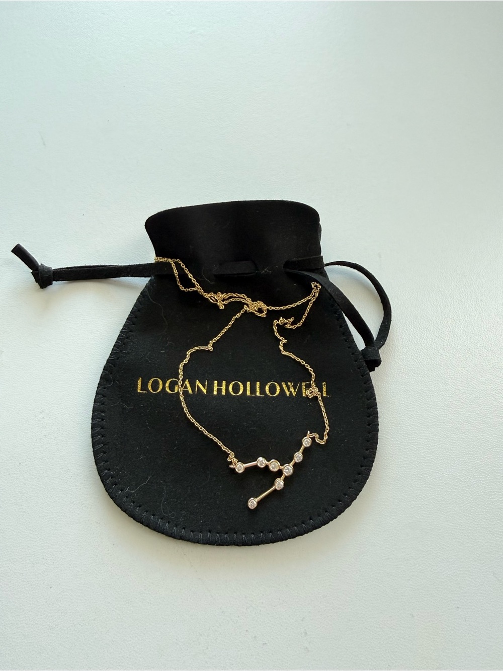 Logan Hollowell Taurus Diamond Constellation Necklace 14K Gold